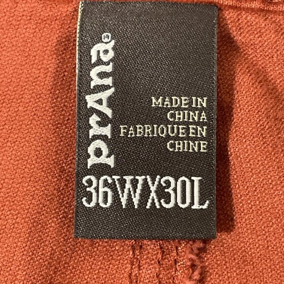 Prana Corduroy Jeans Mens Size 36x30 Rustic Orange Straight Leg Outdoors Comfort - Picture 11 of 14